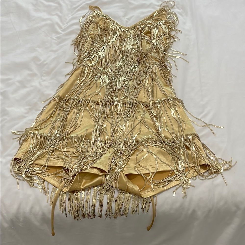 Gold Fringe Dress